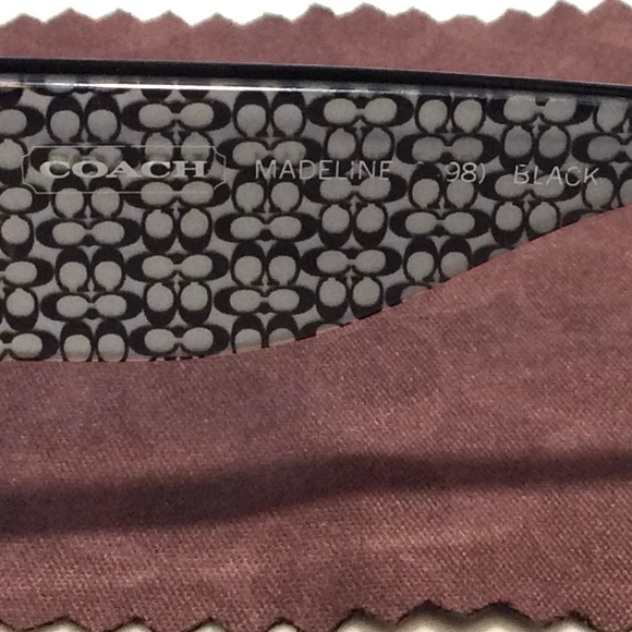 Authentic Coach Madeline S498 BLACK Sunglasses w/Hard Case & Cleaning Cloth - Picture 8 of 8